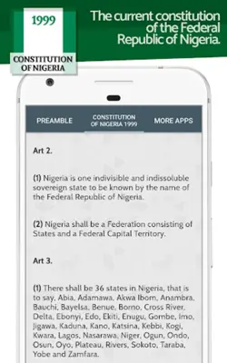 Constitution of Nigeria 1999 android App screenshot 2